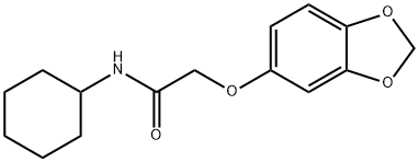 2-(1,3-benzodioxol-5-yloxy)-N-cyclohexylacetamide Struktur