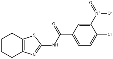 4-chloro-3-nitro-N-(4,5,6,7-tetrahydro-1,3-benzothiazol-2-yl)benzamide Struktur