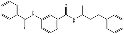 3-benzamido-N-(4-phenylbutan-2-yl)benzamide Struktur