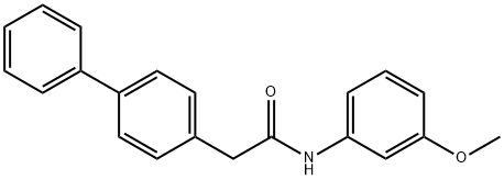 2-(4-biphenylyl)-N-(3-methoxyphenyl)acetamide Struktur