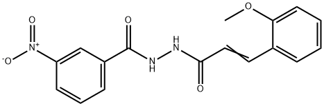 N'-[3-(2-methoxyphenyl)acryloyl]-3-nitrobenzohydrazide Struktur