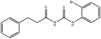 N-{[(2-bromophenyl)amino]carbonothioyl}-3-phenylpropanamide Struktur