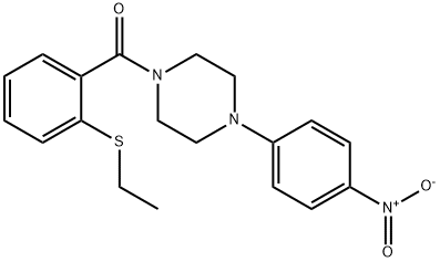 (2-ethylsulfanylphenyl)-[4-(4-nitrophenyl)piperazin-1-yl]methanone Struktur