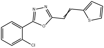 2-(2-chlorophenyl)-5-[(E)-2-thiophen-2-ylethenyl]-1,3,4-oxadiazole Struktur