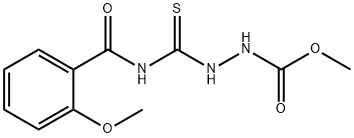 methyl 2-{[(2-methoxybenzoyl)amino]carbonothioyl}hydrazinecarboxylate Struktur