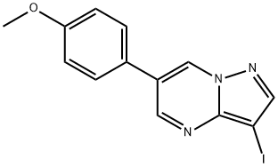 Pyrazolo[1,5-a]pyrimidine, 3-iodo-6-(4-methoxyphenyl)- Struktur