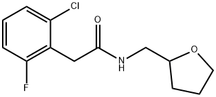 2-(2-chloro-6-fluorophenyl)-N-(oxolan-2-ylmethyl)acetamide Struktur