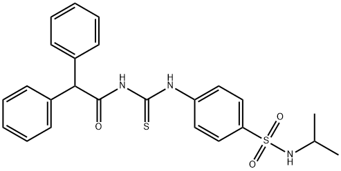 2,2-diphenyl-N-[[4-(propan-2-ylsulfamoyl)phenyl]carbamothioyl]acetamide Struktur