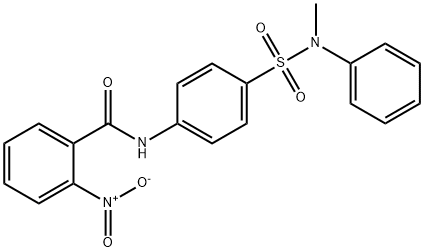 N-(4-{[methyl(phenyl)amino]sulfonyl}phenyl)-2-nitrobenzamide Struktur