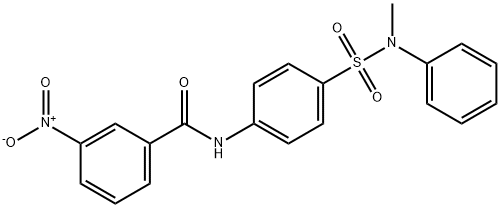 N-(4-{[methyl(phenyl)amino]sulfonyl}phenyl)-3-nitrobenzamide Struktur