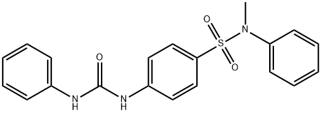 1-[4-[methyl(phenyl)sulfamoyl]phenyl]-3-phenylurea Struktur