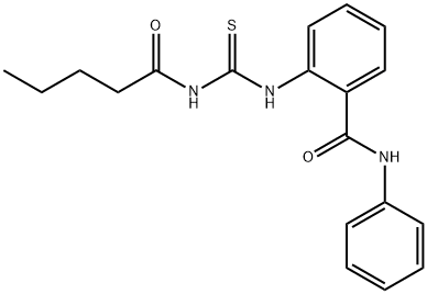 2-{[(pentanoylamino)carbonothioyl]amino}-N-phenylbenzamide Struktur