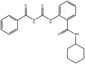 2-{[(benzoylamino)carbonothioyl]amino}-N-cyclohexylbenzamide Struktur