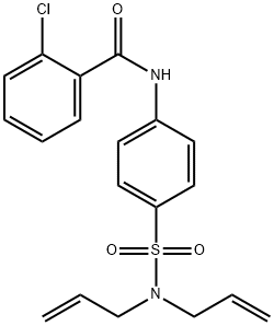 N-[4-[bis(prop-2-enyl)sulfamoyl]phenyl]-2-chlorobenzamide Struktur