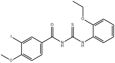 N-{[(2-ethoxyphenyl)amino]carbonothioyl}-3-iodo-4-methoxybenzamide Struktur