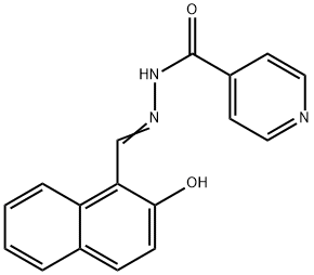 N'-((2-hydroxynaphthalen-1-yl)methylene)isonicotinohydrazide Struktur