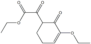 ethyl 2-(3-ethoxy-2-oxocyclohex-3-enyl)-2-oxoacetate Struktur