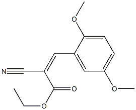 ethyl (Z)-2-cyano-3-(2,5-dimethoxyphenyl)prop-2-enoate Struktur