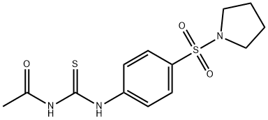 N-({[4-(1-pyrrolidinylsulfonyl)phenyl]amino}carbonothioyl)acetamide Struktur