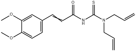 N-[(diallylamino)carbonothioyl]-3-(3,4-dimethoxyphenyl)acrylamide Struktur