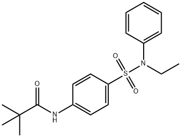 N-[4-[ethyl(phenyl)sulfamoyl]phenyl]-2,2-dimethylpropanamide Struktur