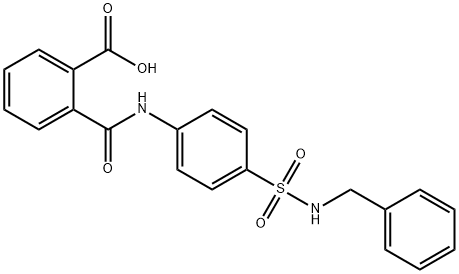 2-[[4-(benzylsulfamoyl)phenyl]carbamoyl]benzoic acid Struktur