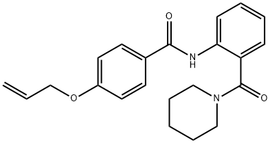 N-[2-(piperidine-1-carbonyl)phenyl]-4-prop-2-enoxybenzamide Struktur