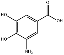 3-Amino-4,5-dihydroxy-benzoic acid Struktur