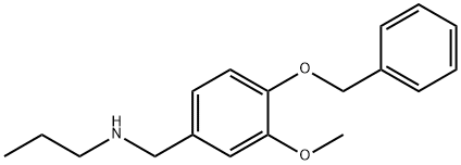 {[4-(benzyloxy)-3-methoxyphenyl]methyl}(propyl)amine Struktur