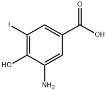 3-Amino-4-hydroxy-5-iodo-benzoic acid Struktur