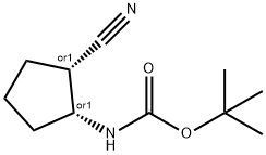 cis-2-Boc-amino-cyclopentanecarbonitrile Struktur