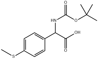 2-{[(tert-butoxy)carbonyl]amino}-2-[4-(methylsulfanyl)phenyl]acetic acid Struktur