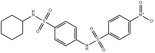 N-cyclohexyl-4-[(4-nitrophenyl)sulfonylamino]benzenesulfonamide Struktur