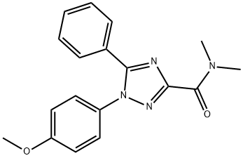 1-(4-Methoxy-phenyl)-5-phenyl-1H-[1,2,4]triazole-3-carboxylic acid dimethylamide Struktur