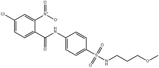 4-chloro-N-[4-(3-methoxypropylsulfamoyl)phenyl]-2-nitrobenzamide Struktur