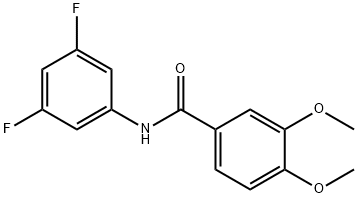 N-(3,5-difluorophenyl)-3,4-dimethoxybenzamide Struktur