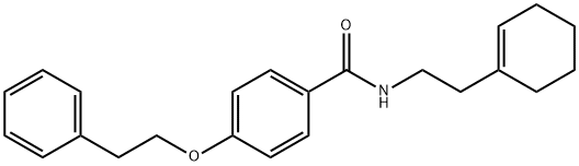 N-[2-(cyclohexen-1-yl)ethyl]-4-(2-phenylethoxy)benzamide Struktur