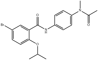 N-[4-[acetyl(methyl)amino]phenyl]-5-bromo-2-propan-2-yloxybenzamide Struktur