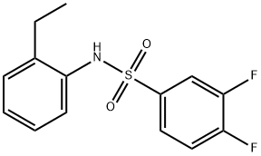 N-(2-Ethylphenyl)-3,4-difluorobenzenesulfonamide, 97% Struktur