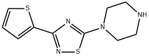 1-[3-(thiophen-2-yl)-1,2,4-thiadiazol-5-yl]piperazine Struktur