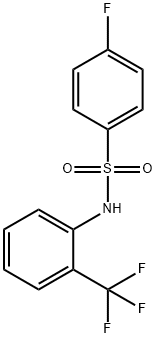 4-fluoro-N-[2-(trifluoromethyl)phenyl]benzenesulfonamide Struktur