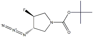 tert-butyl(3S,4S)-3-azido-4-fluoropyrrolidine-1-carboxylate Struktur