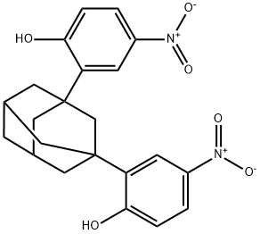 2-[3-(2-hydroxy-5-nitro-phenyl)-1-adamantyl]-4-nitro-phenol Struktur