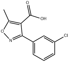 3-(3-chloro-phenyl)-5-methyl-isoxazole-4-carboxylic acid Struktur