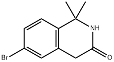 6-Bromo-1,1-dimethyl-1,2-dihydroisoquinolin-3(4H)-one Struktur