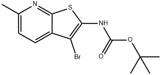 TERT-BUTYL (3-BROMO-6-METHYLTHIENO[2,3-B]PYRIDIN-2-YL)CARBAMATE Struktur