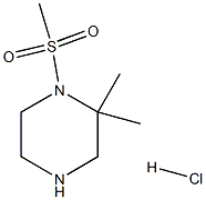 1-Methylsulfonyl-2,2-dimethylpiperazine hydrochloride Struktur