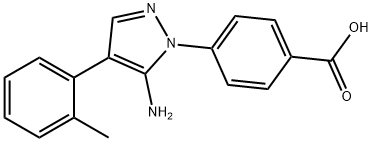 4-(5-AMINO-4-(O-TOLYL)-1H-PYRAZOL-1-YL)BENZOIC ACID Struktur