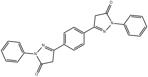 3-[4-(5-hydroxy-1-phenyl-1H-pyrazol-3-yl)phenyl]-1-phenyl-1H-pyrazol-5-ol Struktur