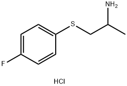 1-((4-fluorophenyl)thio)propan-2-amine hydrochloride Struktur